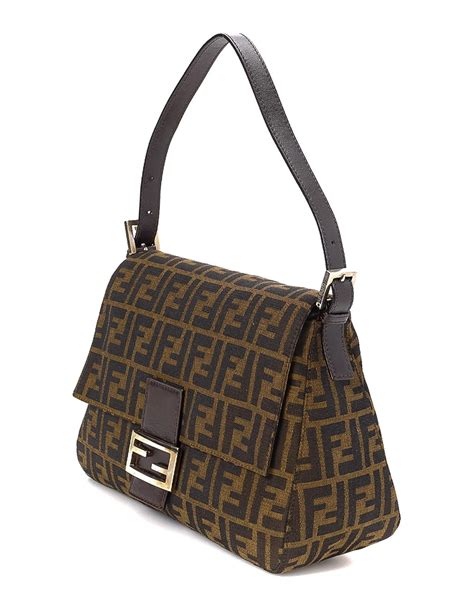 fendi baguette bag zucca|Fendi vintage zucca shoulder bag.